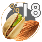 18درصد پسته وبادام