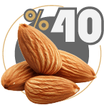 40 درصد بادام