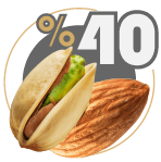 40 درصد پسته وبادام